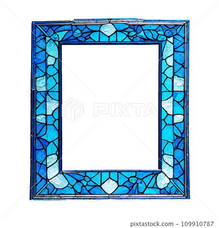 藍色彩色玻璃相框 109910787