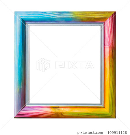 colorful wooden picture frames 109911128