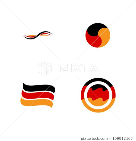 german flag logo illustration design german flag logo illustration design 109912163