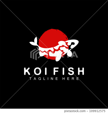 Koi Fish Logo Design Chinese Lucky Ornamental Fish Goldfish Company Brand Koi Fish Logo Design Chinese Lucky Ornamental Fish Goldfish Company Brand 109912575