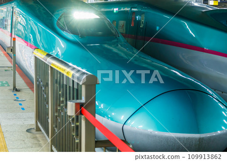 [Transportation image] Tohoku Shinkansen departing (Tokyo Station) 109913862