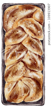 Bread bakery watercolor hand paint clipart 109913907