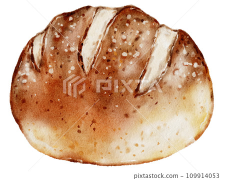 Bread bakery watercolor hand paint clipart 109914053