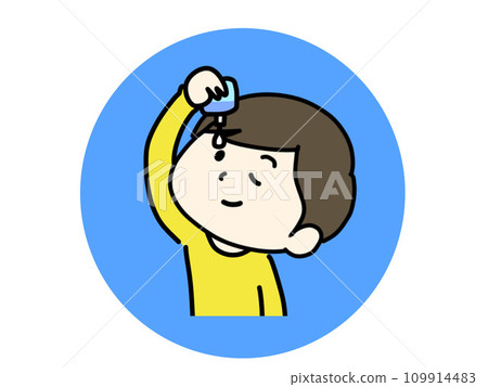 Eye drops male illustration 109914483