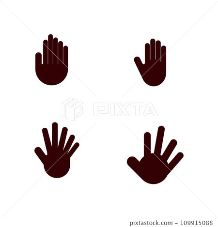 simple hand logo vector template simple hand logo vector template 109915088