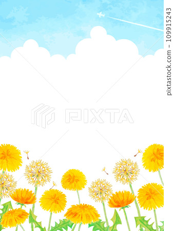 可愛的蒲公英和藍天風景圖 可愛的蒲公英和藍天風景圖 109915243