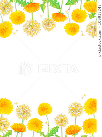 Gentle handwritten dandelion frame 109915245