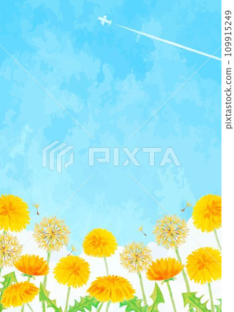 蒲公英和藍天風景圖 109915249