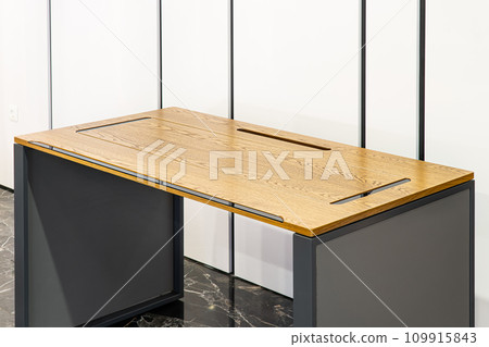 Director's office with large wooden table. Interior design Director's office with large wooden table. Interior design 109915843