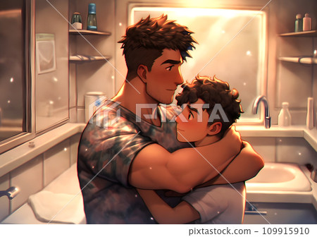 male couple hugging each other 109915910