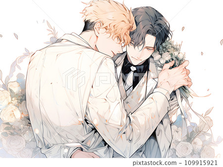 male couple hugging each other male couple hugging each other 109915921