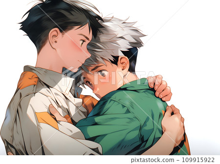 male couple hugging each other 109915922