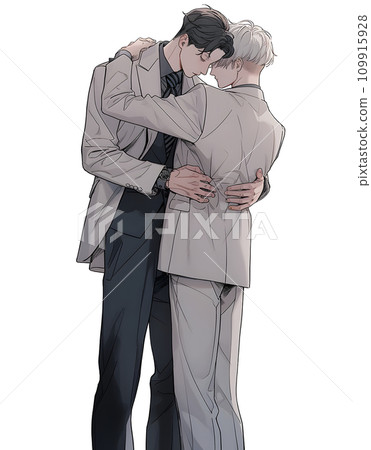 male couple hugging each other male couple hugging each other 109915928