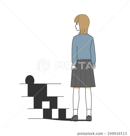 站在樓梯前的女學生 站在樓梯前的女學生 109916513