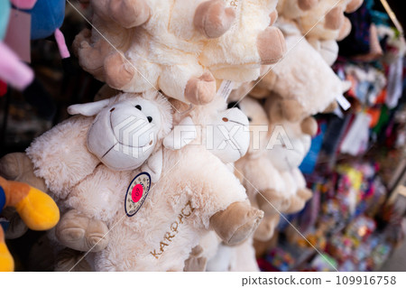 2022-07-28 soft toys in the shop windows of Karpacz Poland 109916758