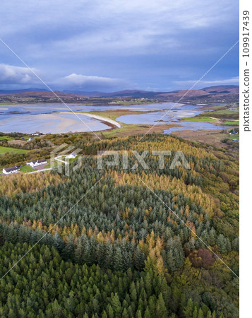 Aerial view of Ballyiriston by Portnoo in County Donegal - Ireland 109917439