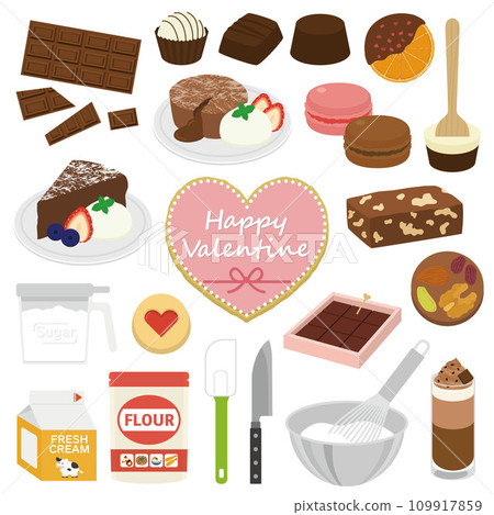 Valentine's illustration set 109917859