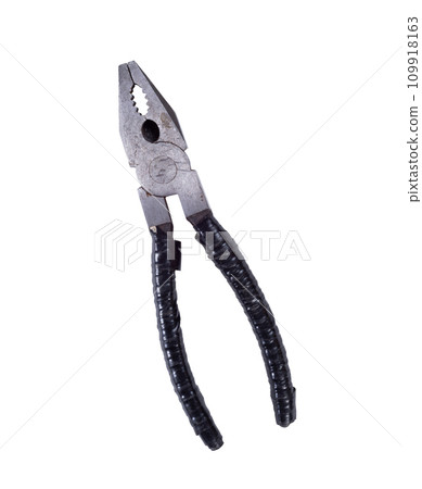 Pliers on Isolated White Background. Metal Steel Equioment for Bending, Cut, Constraction and Maintenance. File with Clipping Path. 109918163