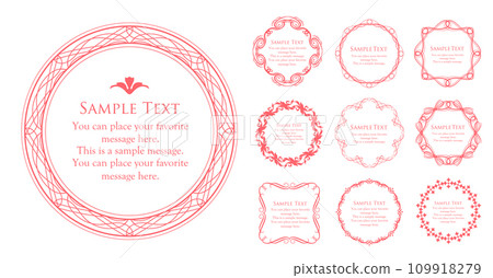 靈感源自春天的溫暖邊框設計。古董或復古風格的裝飾。 109918279