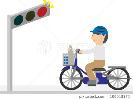 騎自行車的人無視紅綠燈圖片素材 騎自行車的人無視紅綠燈圖片素材 109918573