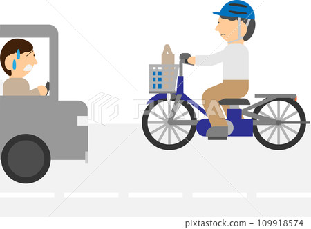 自行車靠馬路右側騎乘圖片素材 109918574