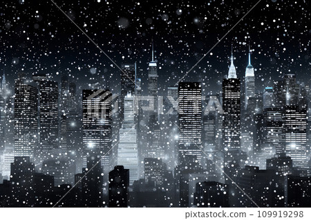 白色和灰色大都市的夜景影像 白色和灰色大都市的夜景影像 109919298
