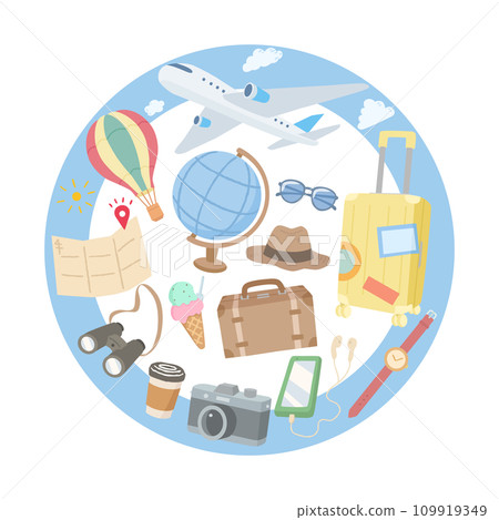 Travel image illustration circular 109919349