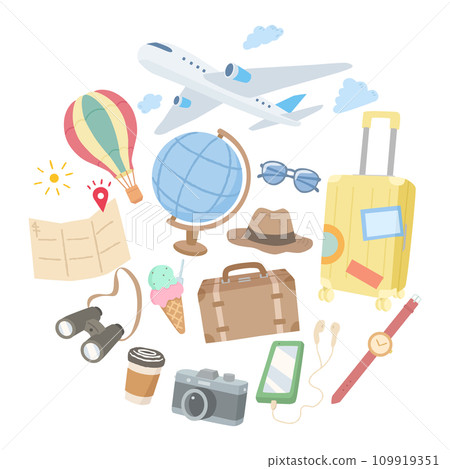 Travel image illustration circular 109919351