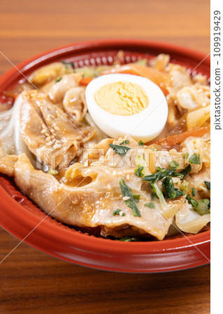 Delicious pork ginger-grilled lunch Delicious pork ginger-grilled lunch 109919429
