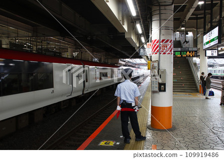 Limited express Narita Express stopping at Hachioji Station on the Chuo Rapid Line 109919486