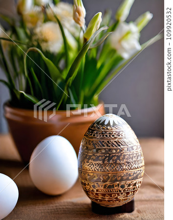 Detailed Easter eggs in cozy highquality surroundings. Detailed Easter eggs in cozy highquality surroundings. 109920532