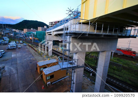 東北新幹線瓶頸...正在建造“新幹線引道”，以消除福島站的地面交叉路口 109920570