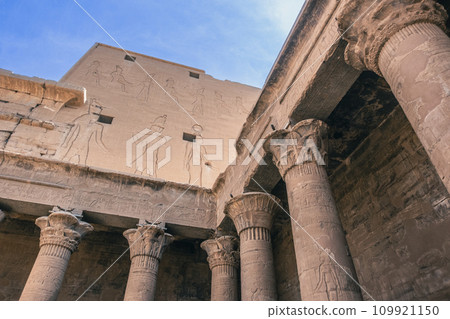 Iconic Columns of an Ancient Egyptian Temple. Egypt Summer Travel 109921150