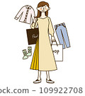 A woman with a shopping bag 109922708