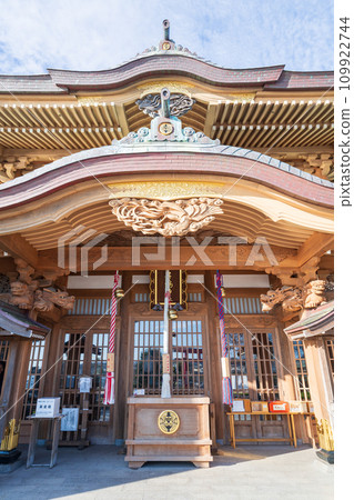 「青森縣」八戶市蒲島神社正殿 「青森縣」八戶市蒲島神社正殿 109922744