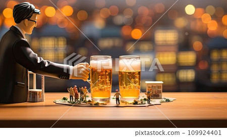 businessman drinking beer businessman drinking beer 109924401