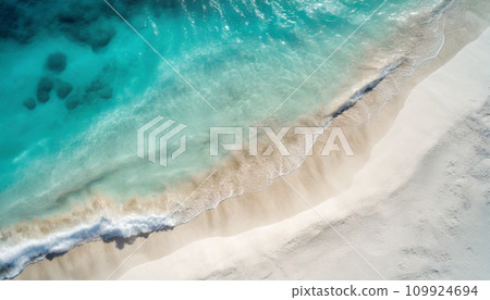 AI-generated image: Emerald green sea and beautiful sandy beach AI-generated image: Emerald green sea and beautiful sandy beach 109924694