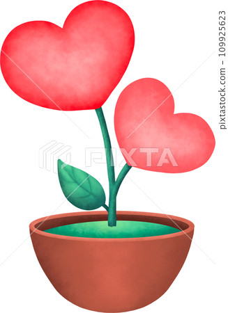 Cute Heart tree, water color texture, Hand drawn Doodle illustration Cute Heart tree, water color texture, Hand drawn Doodle illustration 109925623