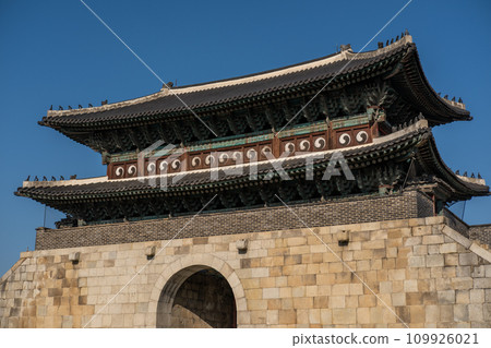 Janganmun Gate of Suwon Hwaseong Fortress at the northern wall. in South Korea 109926021