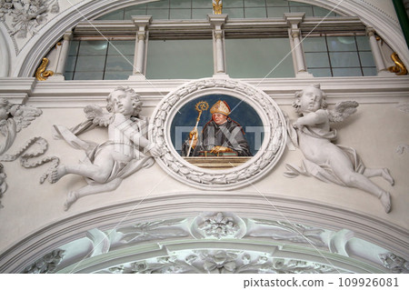 Beautiful religious fresco in Benediktbeuern, Germany 109926081