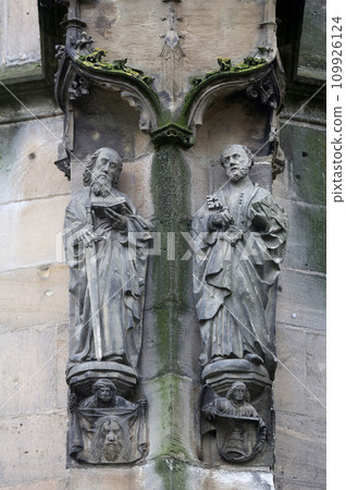 Saint Paul and Saint Peter, Collegiate Church of St. George in Tubingen, Germany Saint Paul and Saint Peter, Collegiate Church of St. George in Tubingen, Germany 109926124