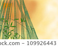 New Year's card material: sunrise and bamboo forest 109926443