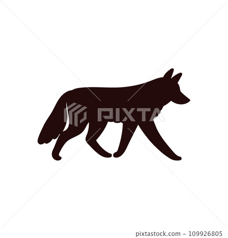Fox black silhouette. Fox black silhouette. 109926805