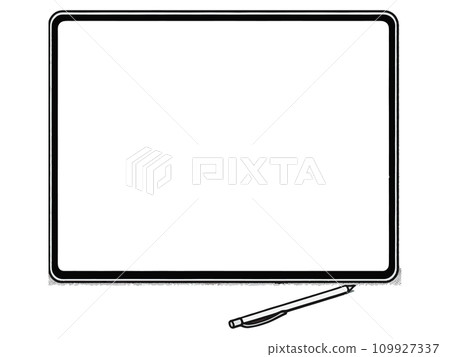 數位平板電腦框架和鉛筆 109927337