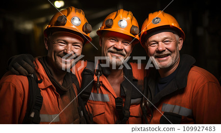 Coal Workers Grinning for Camera 109927483