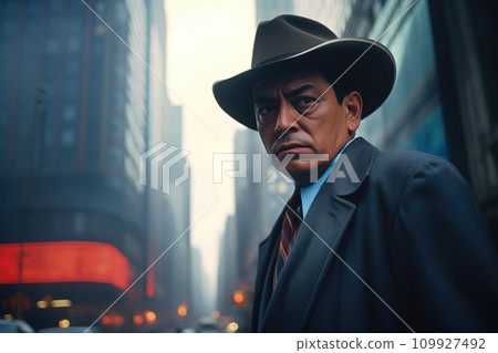 Retro Chic: Mexican Gentleman Rocks 50s Style in Midtown Manhattan 109927492