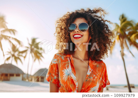 Exuberant Islander: Joyful Summer Stroll 109927979