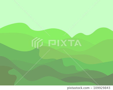 Natura wave landscape in a minimalistic style. Plains and mountains. Boho decor for prints, posters and interior design. Mid Century modern decor. Vector illustration 109929843