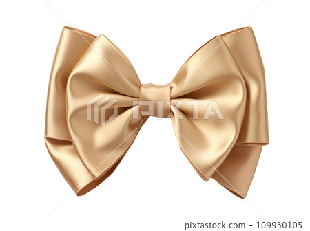 a gold bow isolated 109930105
