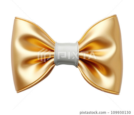 a gold bow isolated a gold bow isolated 109930130